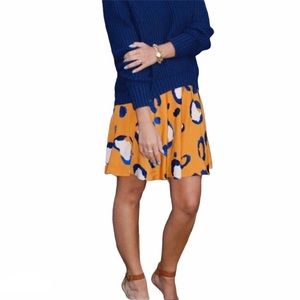 Phillip Lim For Target Animal Print Skirt Mustard Yellow Size 14
